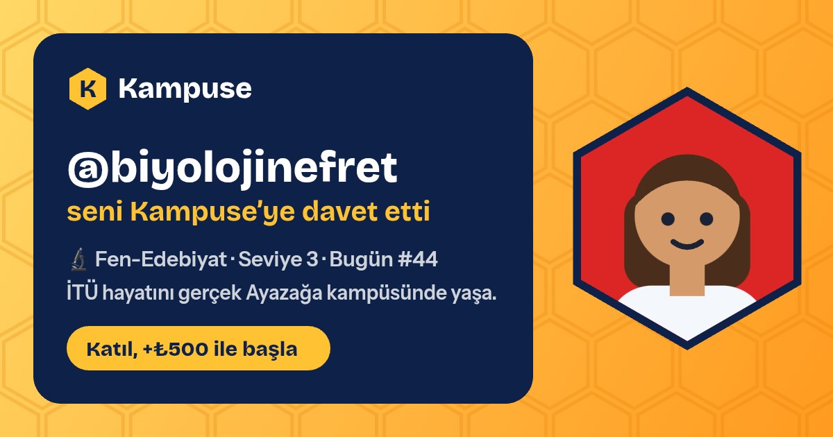 @biyolojinefret · Kampuse