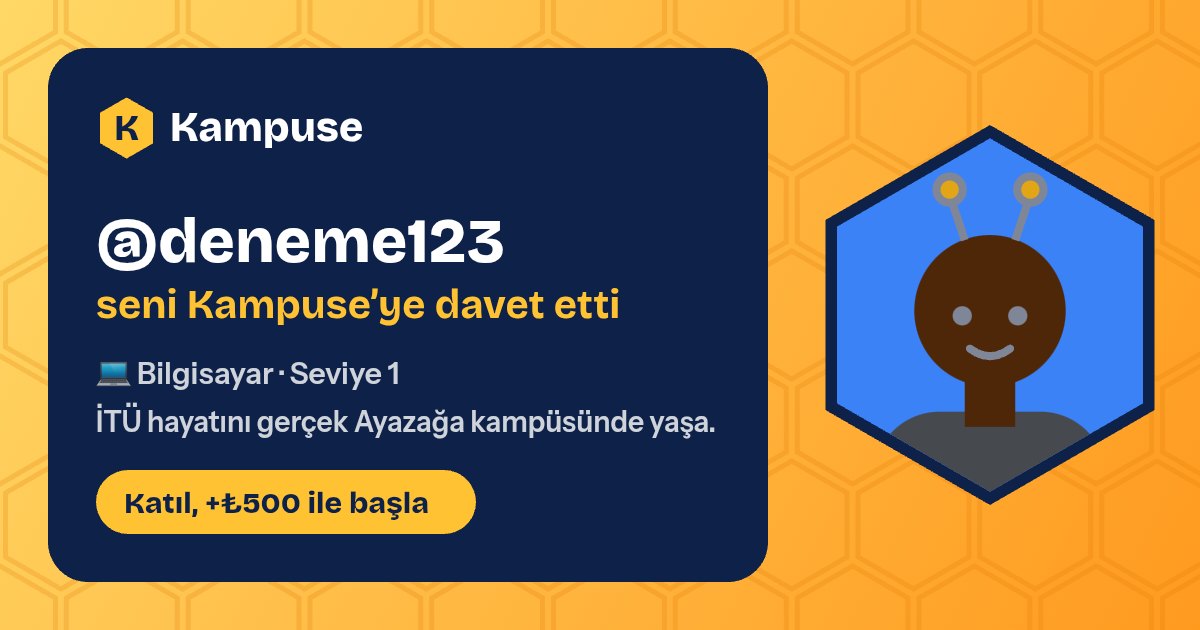 @deneme123 · Kampuse