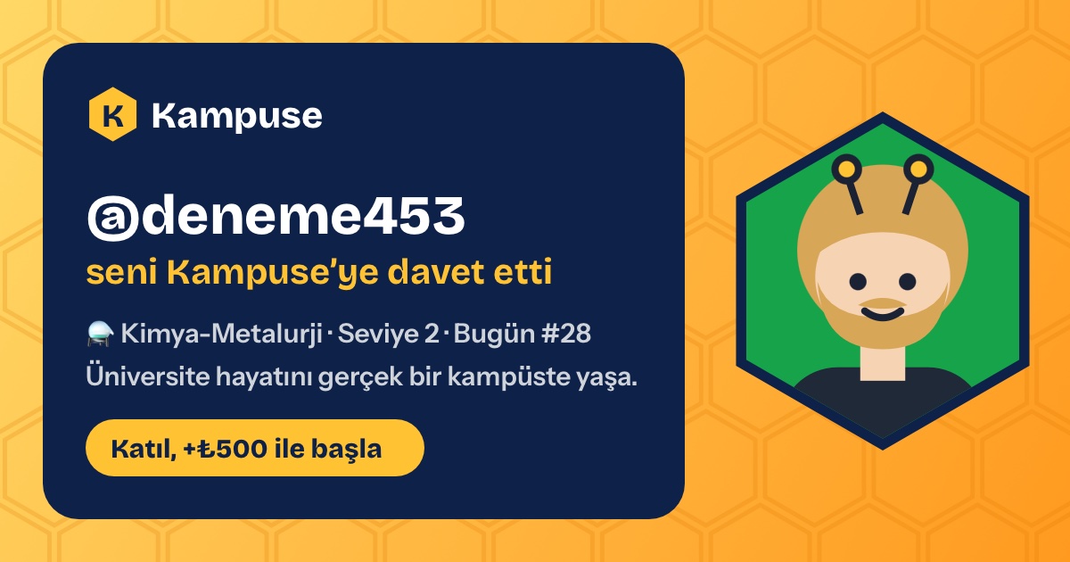 @deneme453 · Kampuse