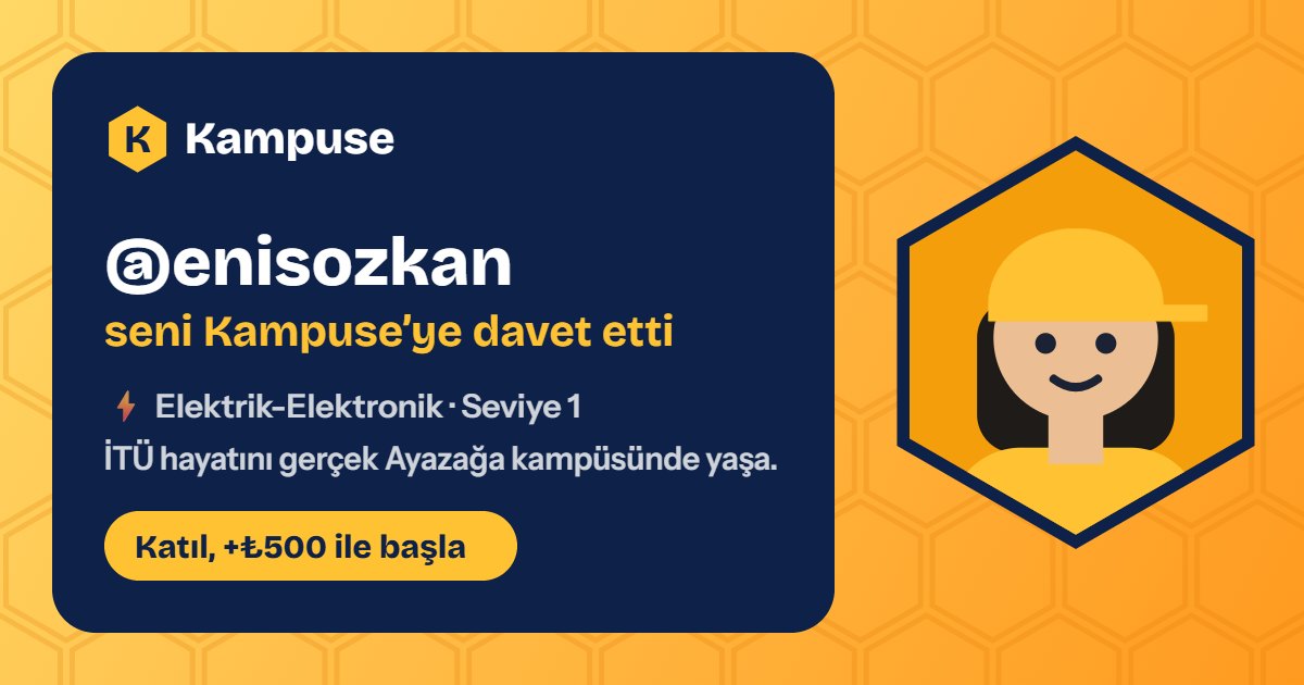 @enisozkan · Kampuse