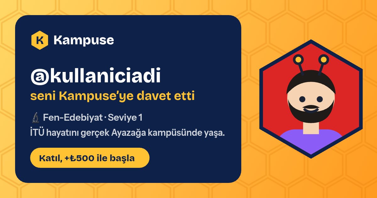 @kullaniciadi · Kampuse