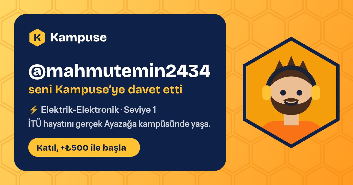 @mahmutemin2434 · Kampuse