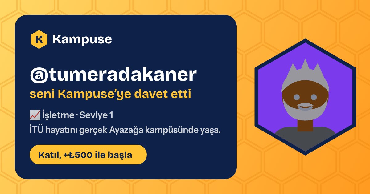 @tumeradakaner · Kampuse