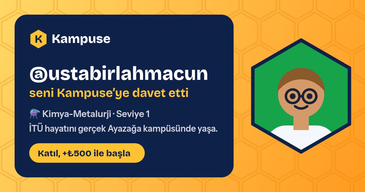 @ustabirlahmacun · Kampuse
