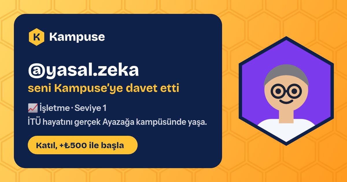 @yasal.zeka · Kampuse