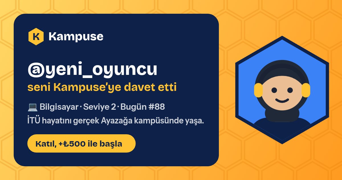 @yeni_oyuncu · Kampuse