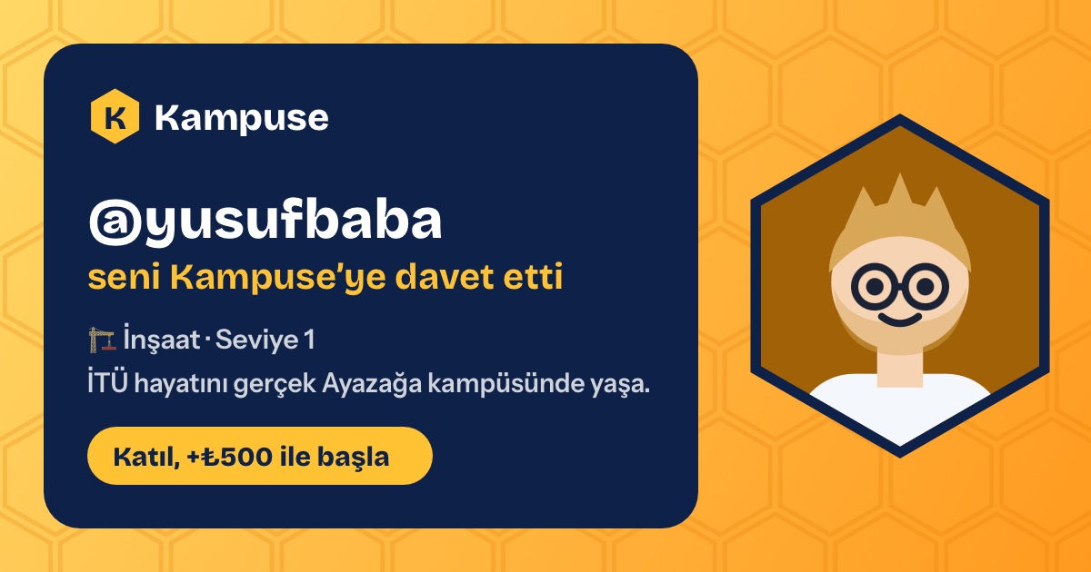 @yusufbaba · Kampuse