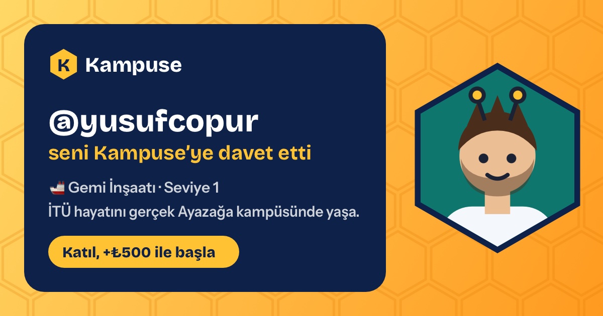 @yusufcopur · Kampuse